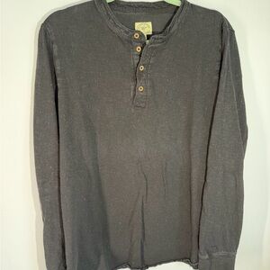 Obey Charcoal Long Sleeve Henley